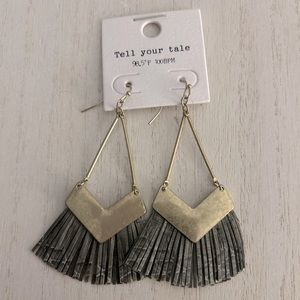 2/ $10 Boho gray earrings